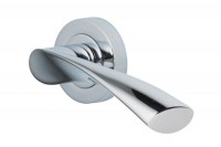 Door Handles Vision Designer Lyra Lever on Round Rose Polished Chrome 5203 20.75